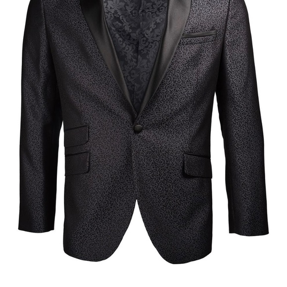 Savile Row Co black one button slim fit blazer 40R - Picture 4 of 6